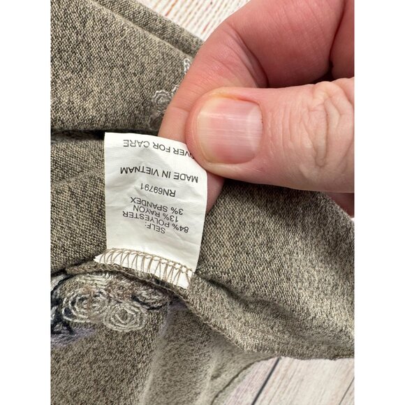 Fig and‎ Flower Anthropologie Floral Embroidered Cardigan Sweater Women's M Gray - Picture 9 of 13